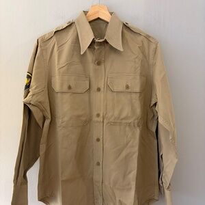 vintage us army khaki shirt